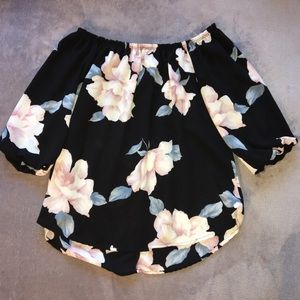 Windsor Floral Off the Shoulder Top